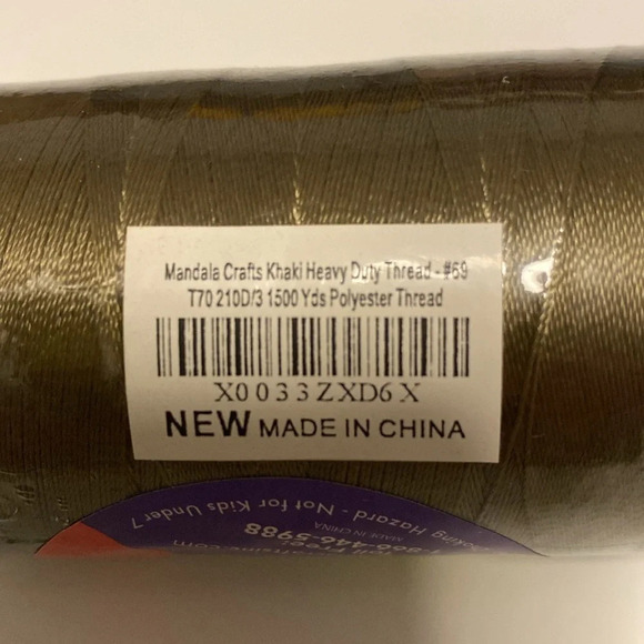 MANDALA CRAFTS 1500 Yards Heavy Duty Khaki Thread - Picture 4 of 6